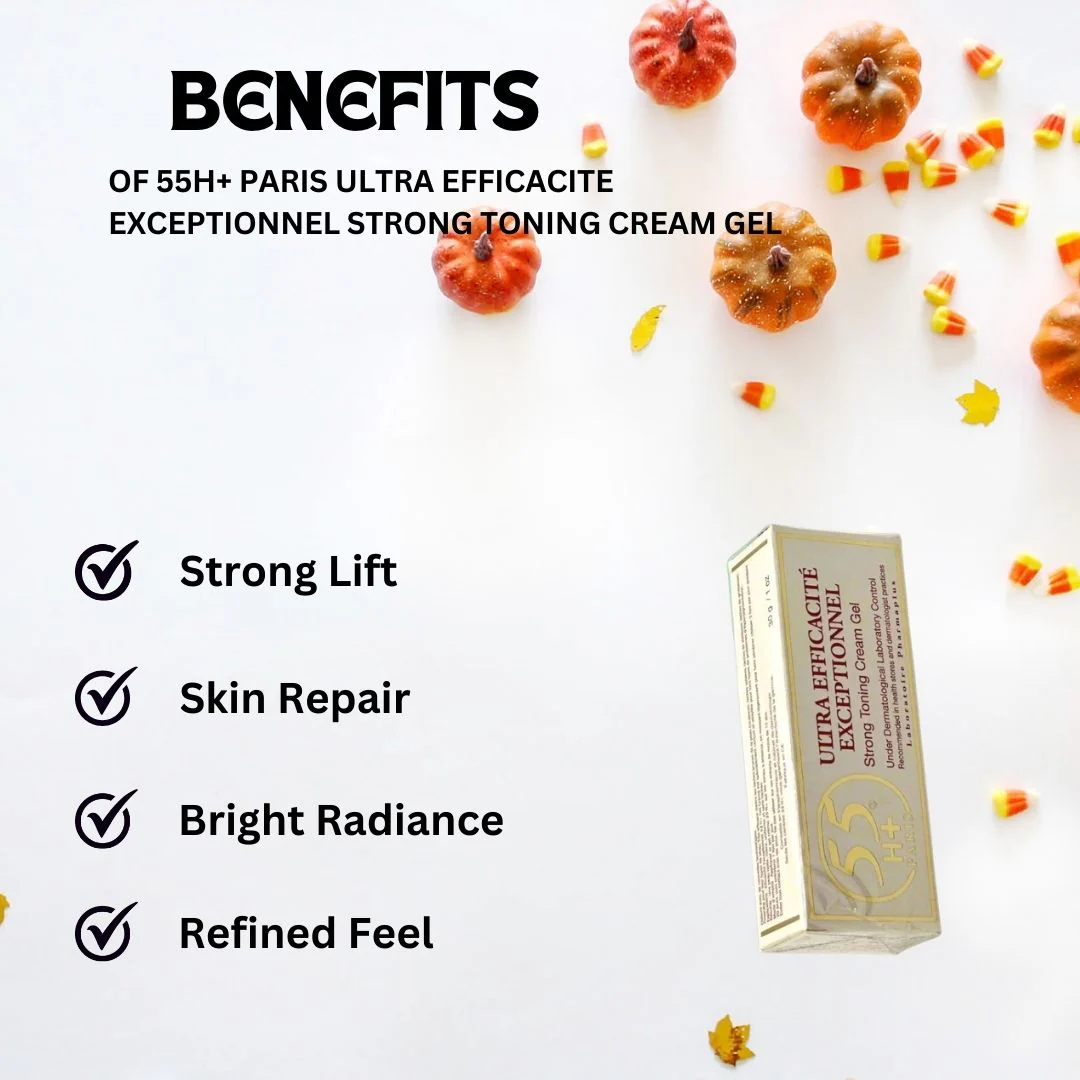 55H+ Paris Ultra Efficacite Exceptionnel Strong Toning Cream Gel 1 oz - Image 5