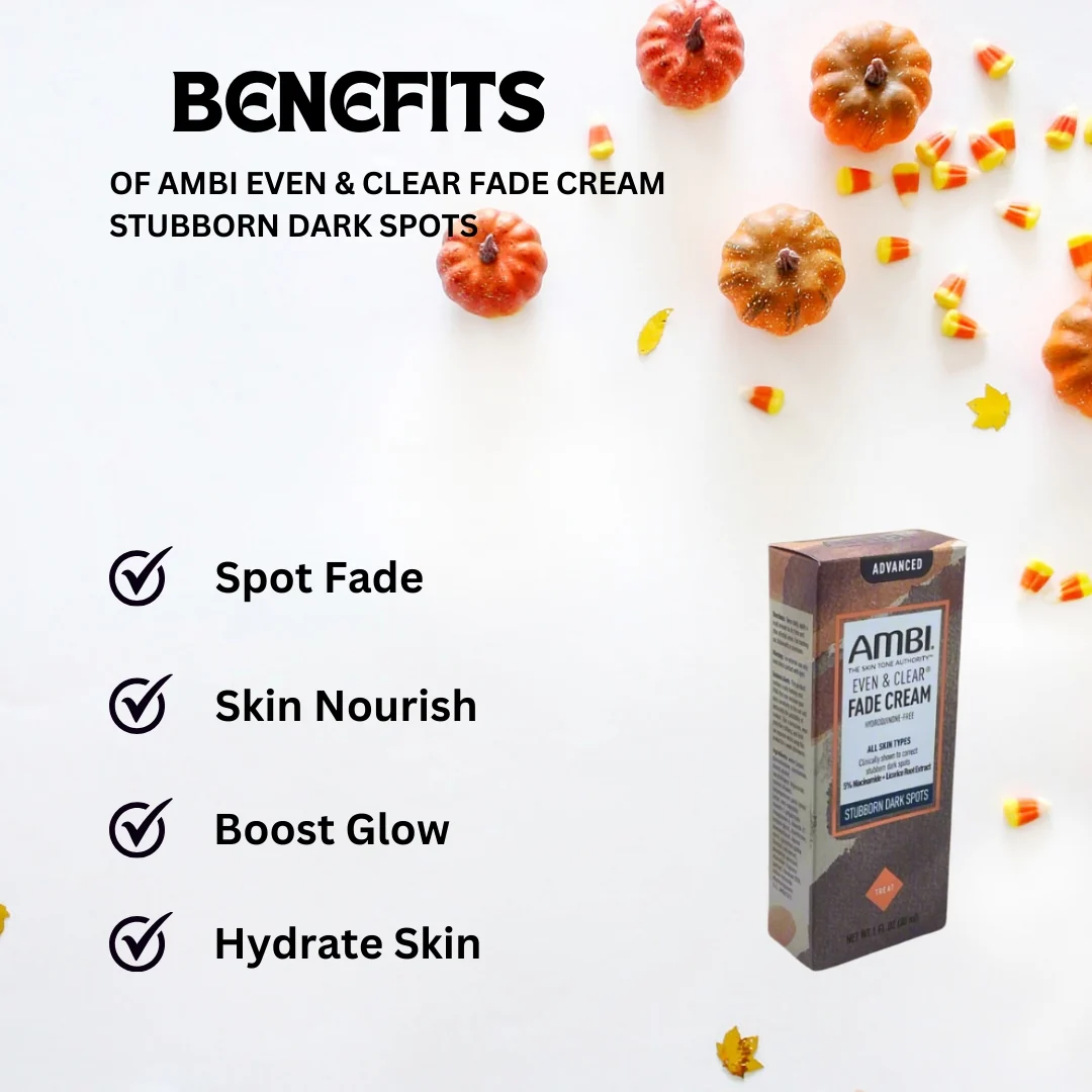Ambi Even & Clear Fade Cream Stubborn Dark Spots 1oz | 30ml - Image 6