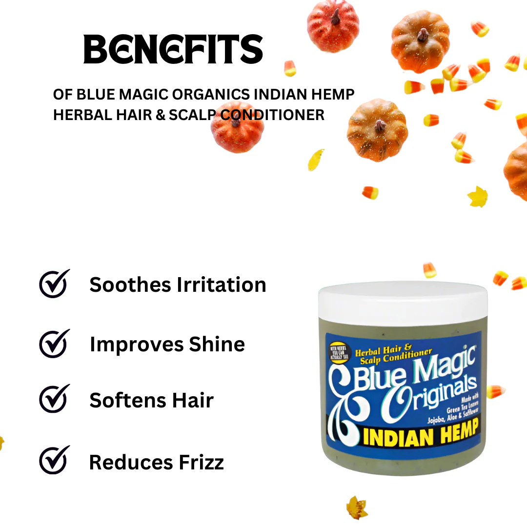 Blue Magic Organics Indian Hemp Herbal Hair & Scalp Conditioner 12 oz - Image 2