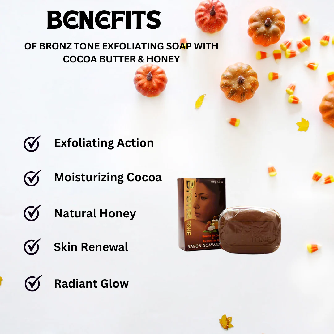 Bronz Tone Exfoliating Soap with Cocoa Butter & Honey 6.7 oz - Image 2