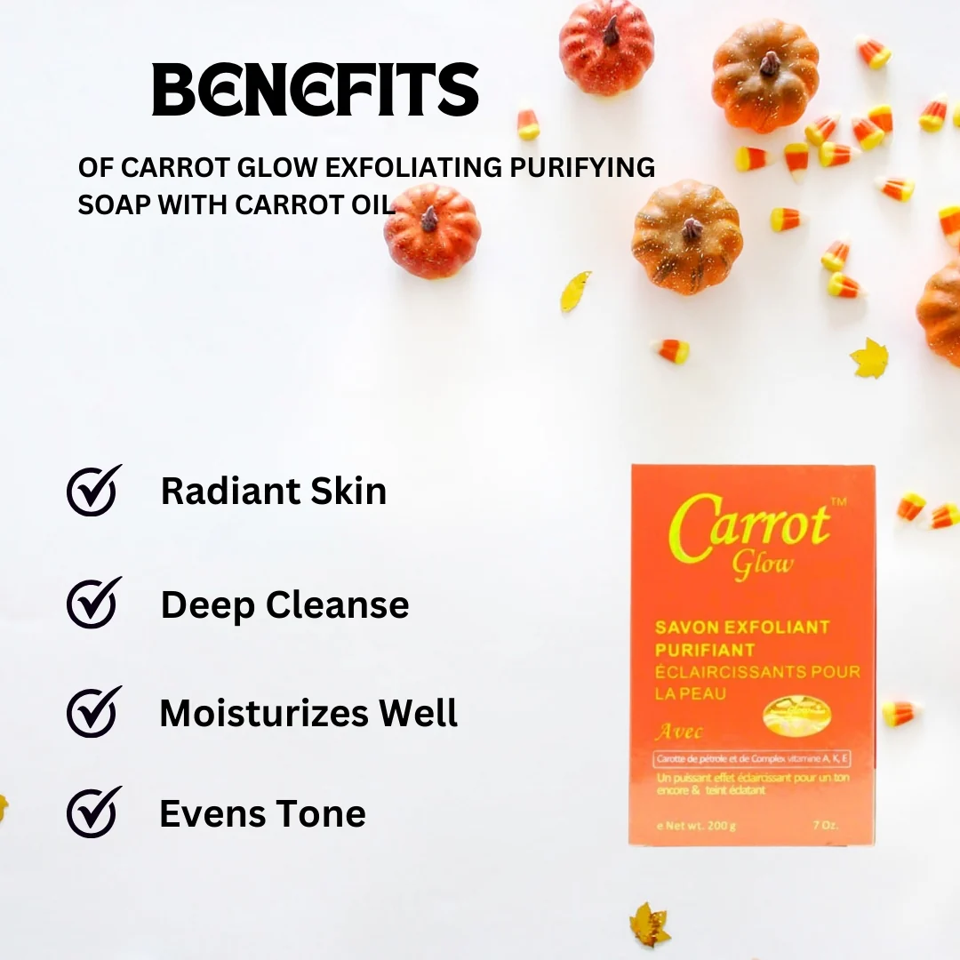 Carrot Glow Exfoliating Purifying Soap With Carrot Oil 7 oz - Image 2