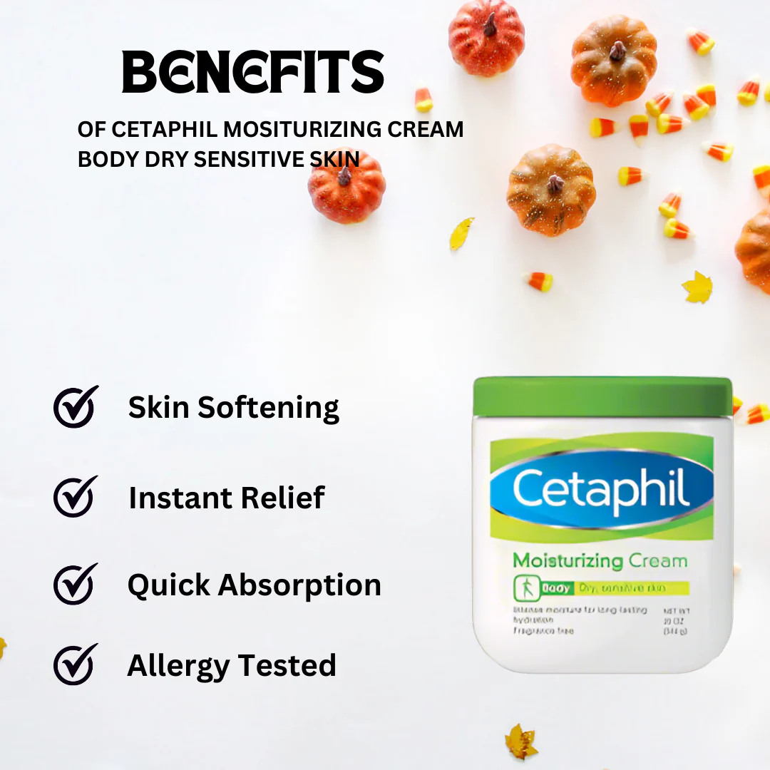 Cetaphil Mositurizing Cream Body Dry Sensitive Skin 20oz - Image 2