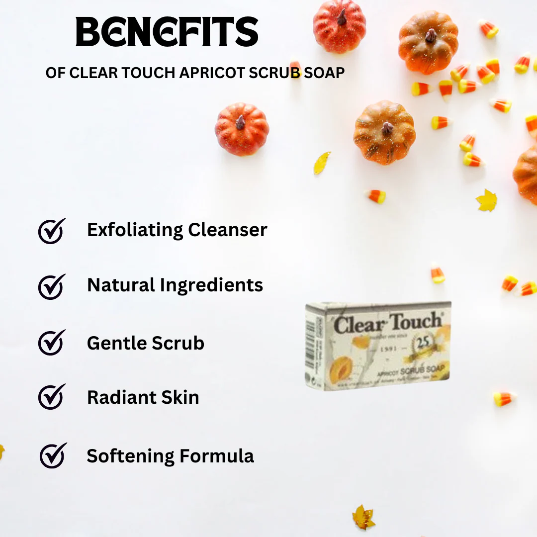 Clear Touch Apricot Scrub Soap 90 g - Image 2