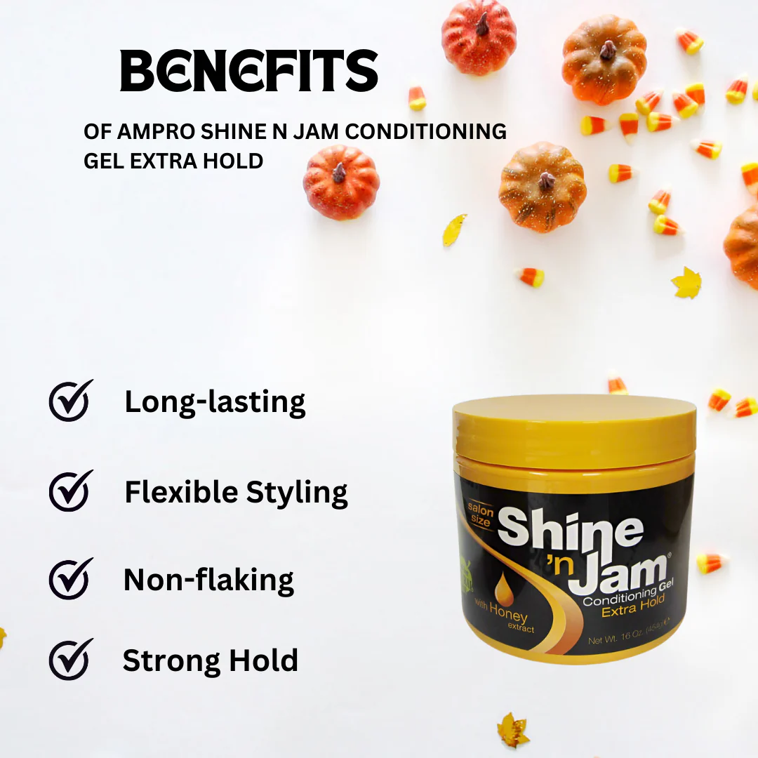 Ampro Shine N Jam Conditioning Gel Extra Hold 16 oz - Image 4