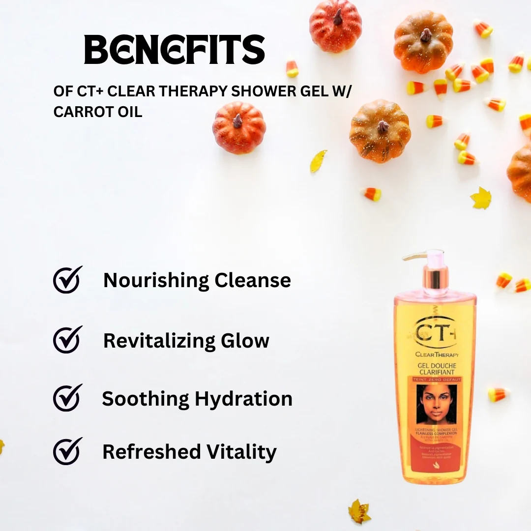 CT+ Clear Therapy Shower Gel w/ Carrot Oil 800 ml - Image 3