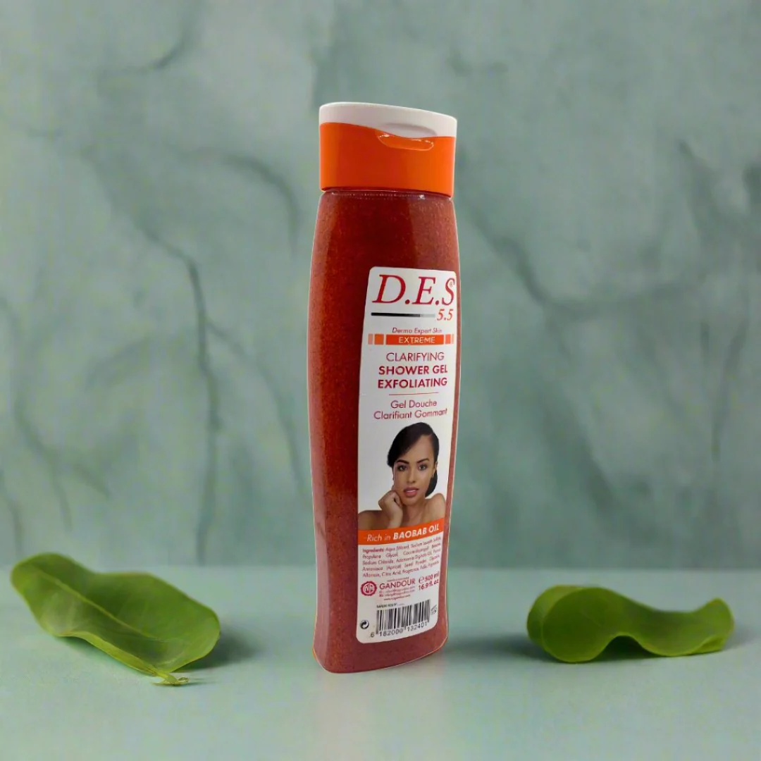 D.E.S 5.5 Dermo Expert Skin Clarifying Shower gel Exfoliating 500ml - Image 2