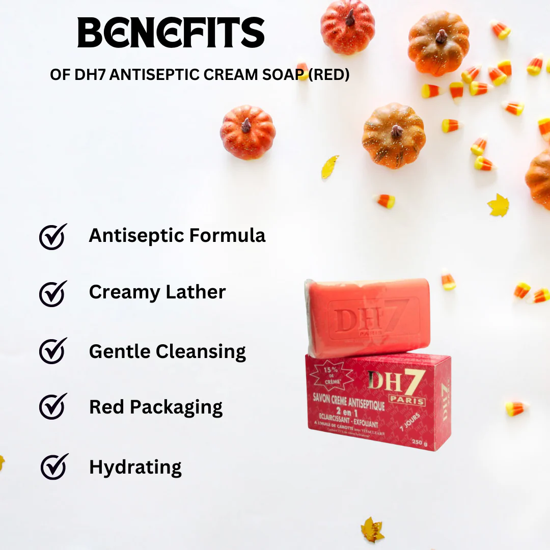 DH7 Antiseptic Cream Soap 8.75 oz (red) - Image 3
