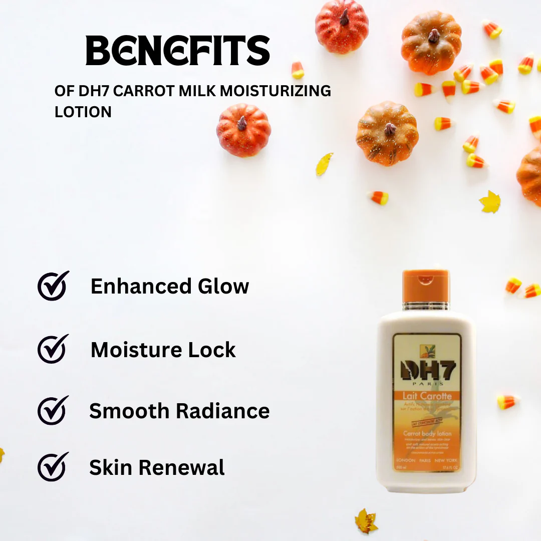 DH7 Carrot Milk Moisturizing Lotion 16.9 oz - Image 2