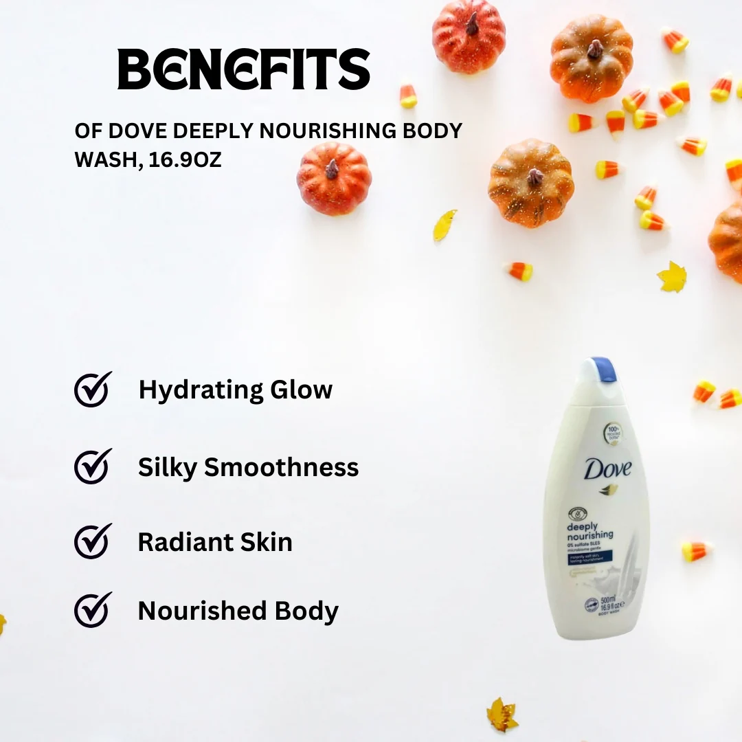 Dove Deeply Nourishing Body Wash, 16.9oz / 500 ml - Image 3