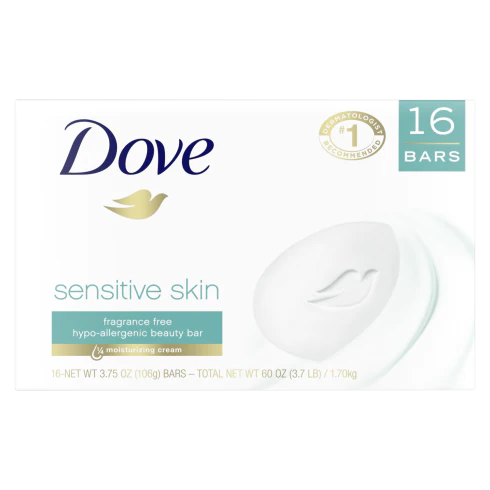 Dove Sensitive Skin Beauty Bar 4oz 16 Bar