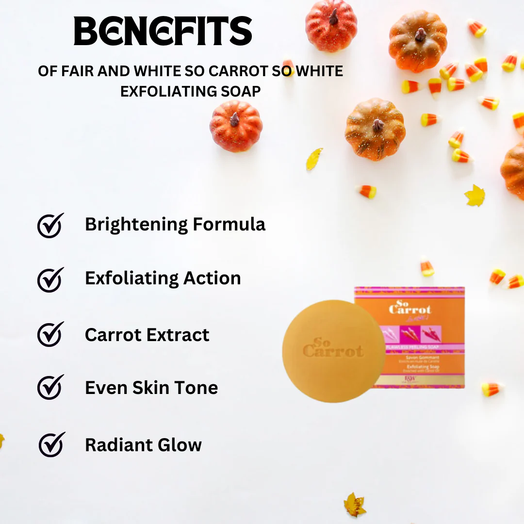 Fair and White So Carrot So White Exfoliating Soap 7 oz / 200g - Image 2