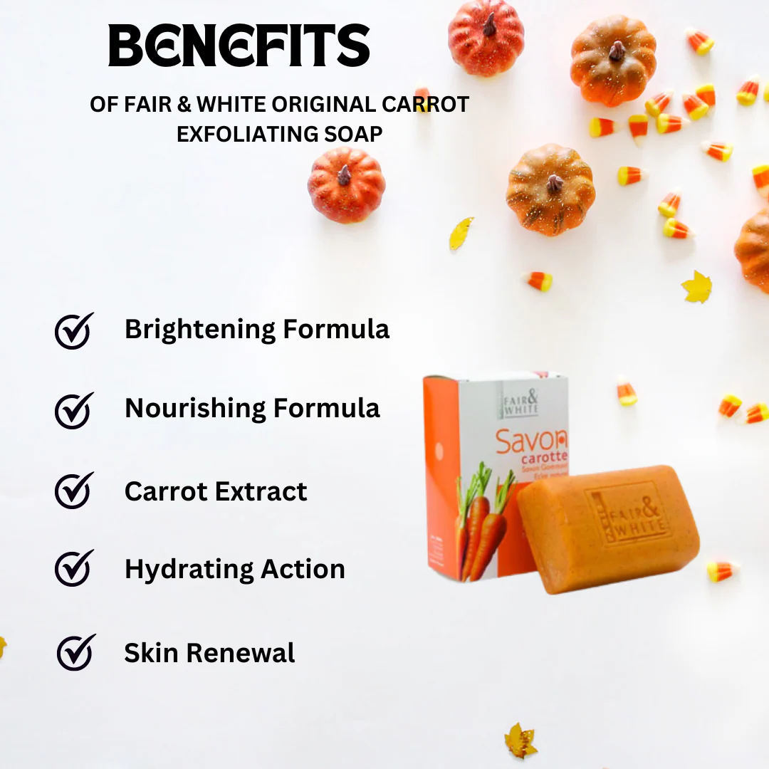Fair & White Original Carrot Exfoliating Soap 7 oz - Image 2