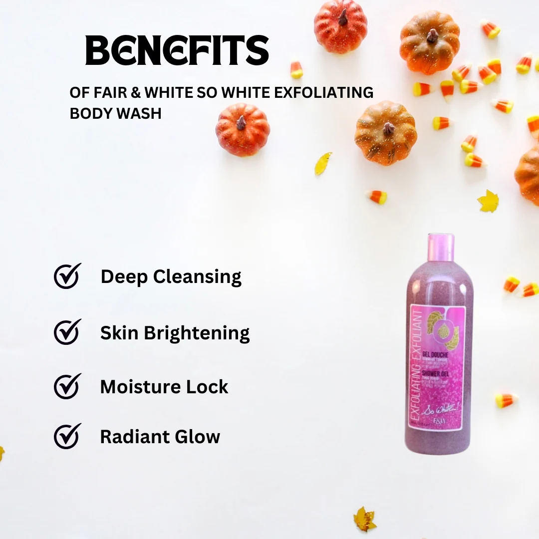Fair & White So White Exfoliating Body Wash 31.8 oz - Image 2