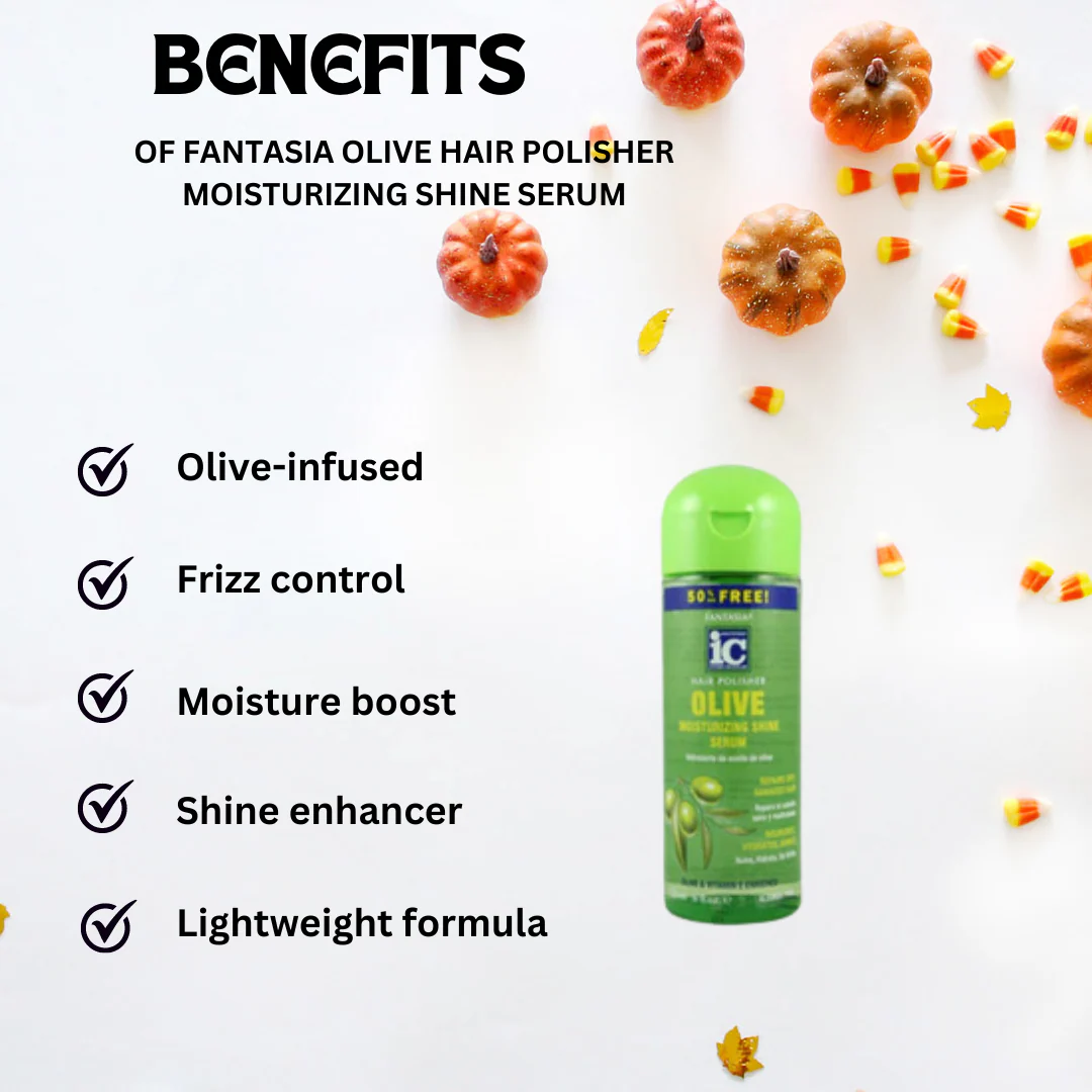 Fantasia Olive Hair Polisher Moisturizing Shine Serum 4 oz - Image 2