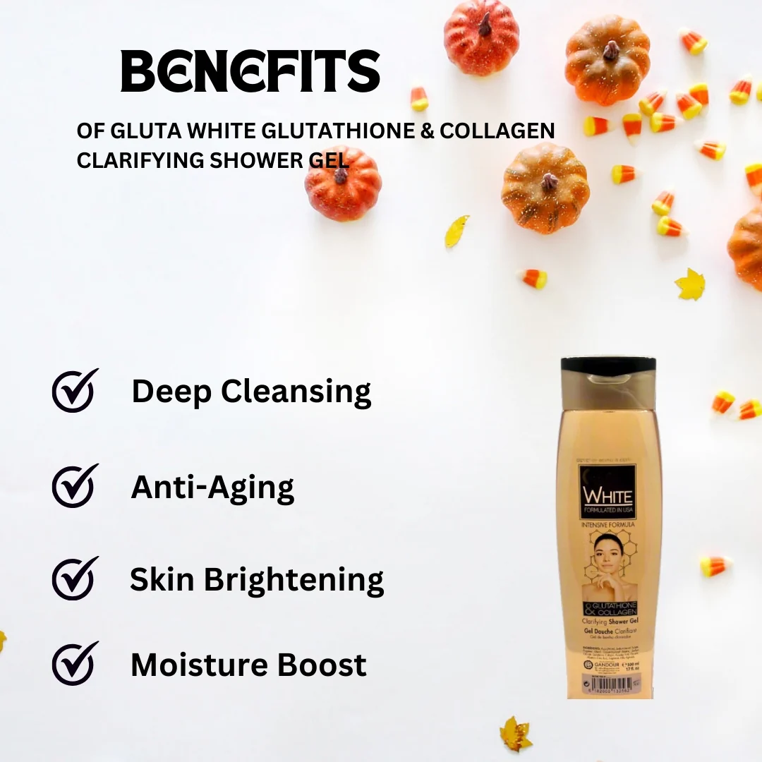 Gluta White Glutathione & Collagen Clarifying shower gel 500 ml - Image 3