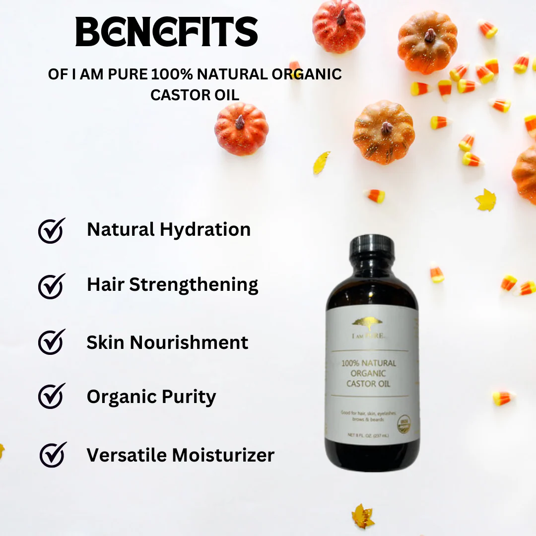 I AM PURE 100% NATURAL ORGANIC CASTOR OIL 8oz - Image 2