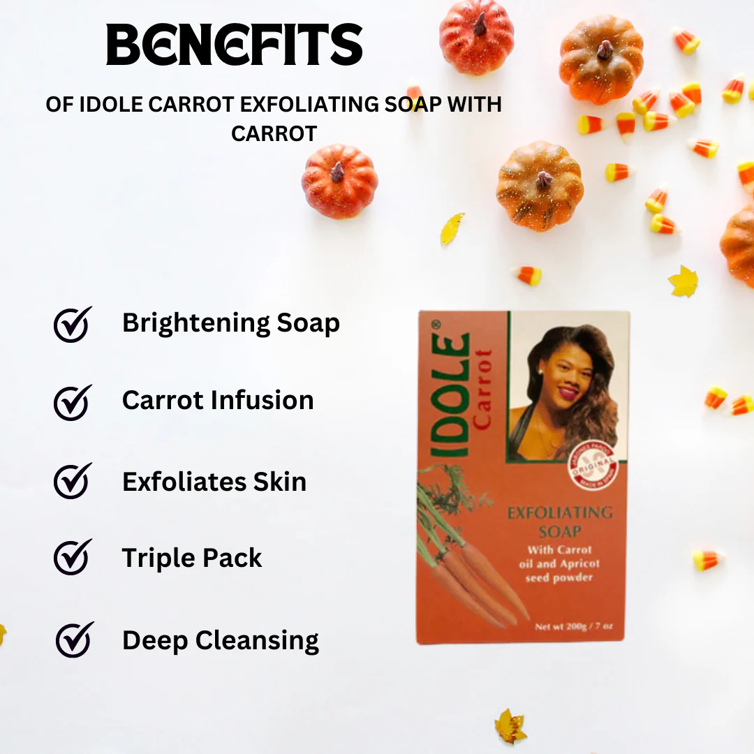 Idole Carrot Exfoliating Soap With Carrot Oil 125g - 3 Pack - Image 2