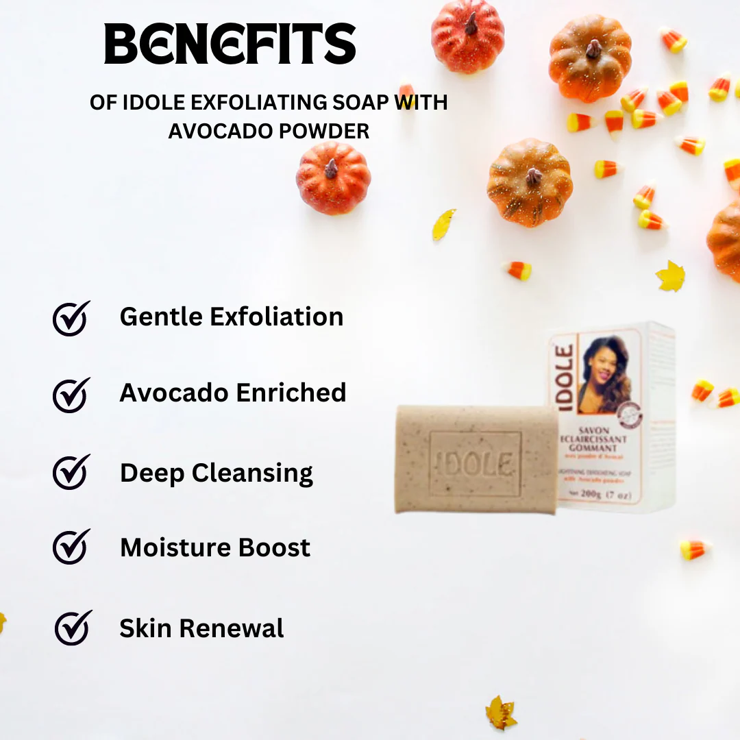 Idole Exfoliating Soap with Avocado Powder 7 oz/ 200g - Image 2