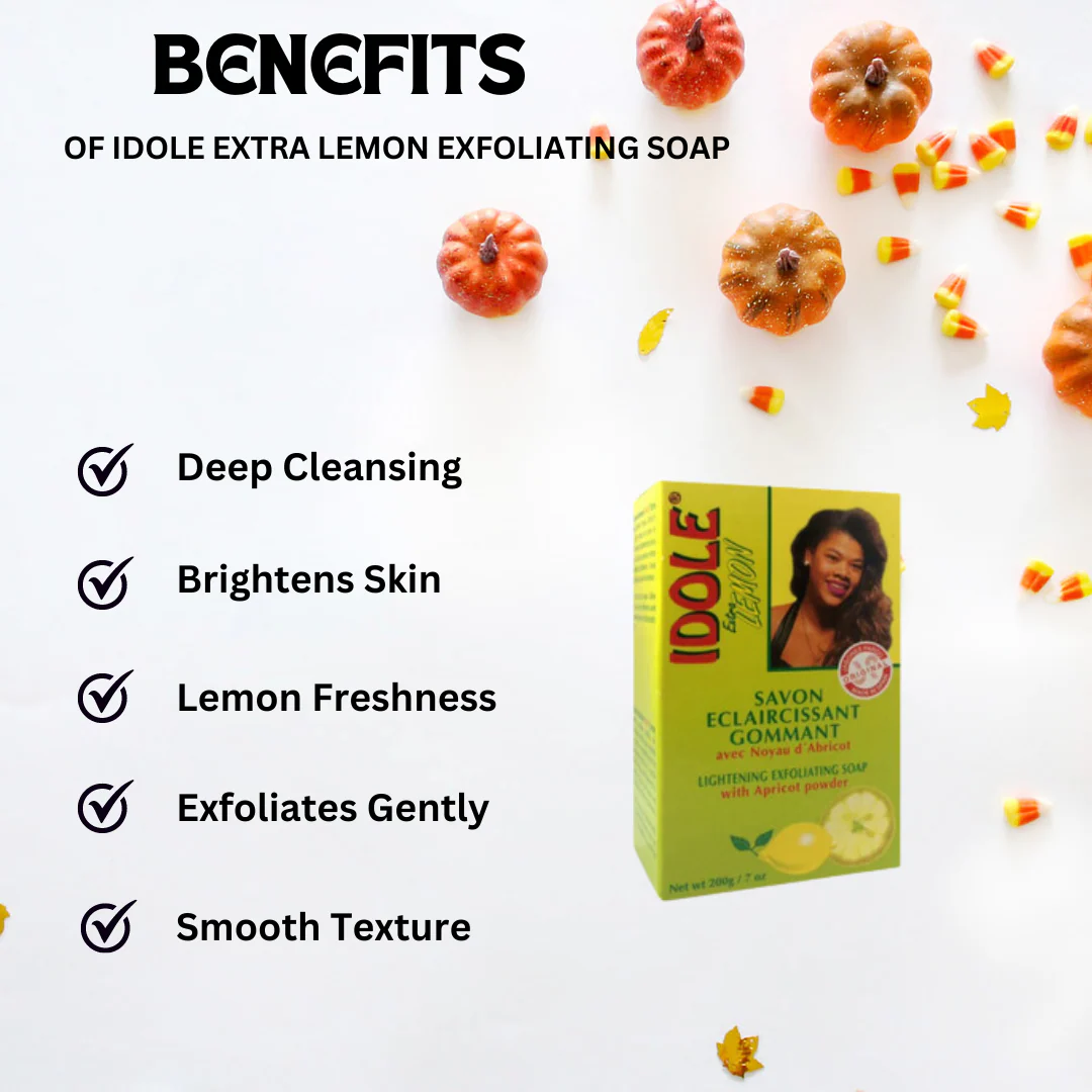 Idole Extra Lemon Exfoliating Soap 7 oz / 200g - Image 2