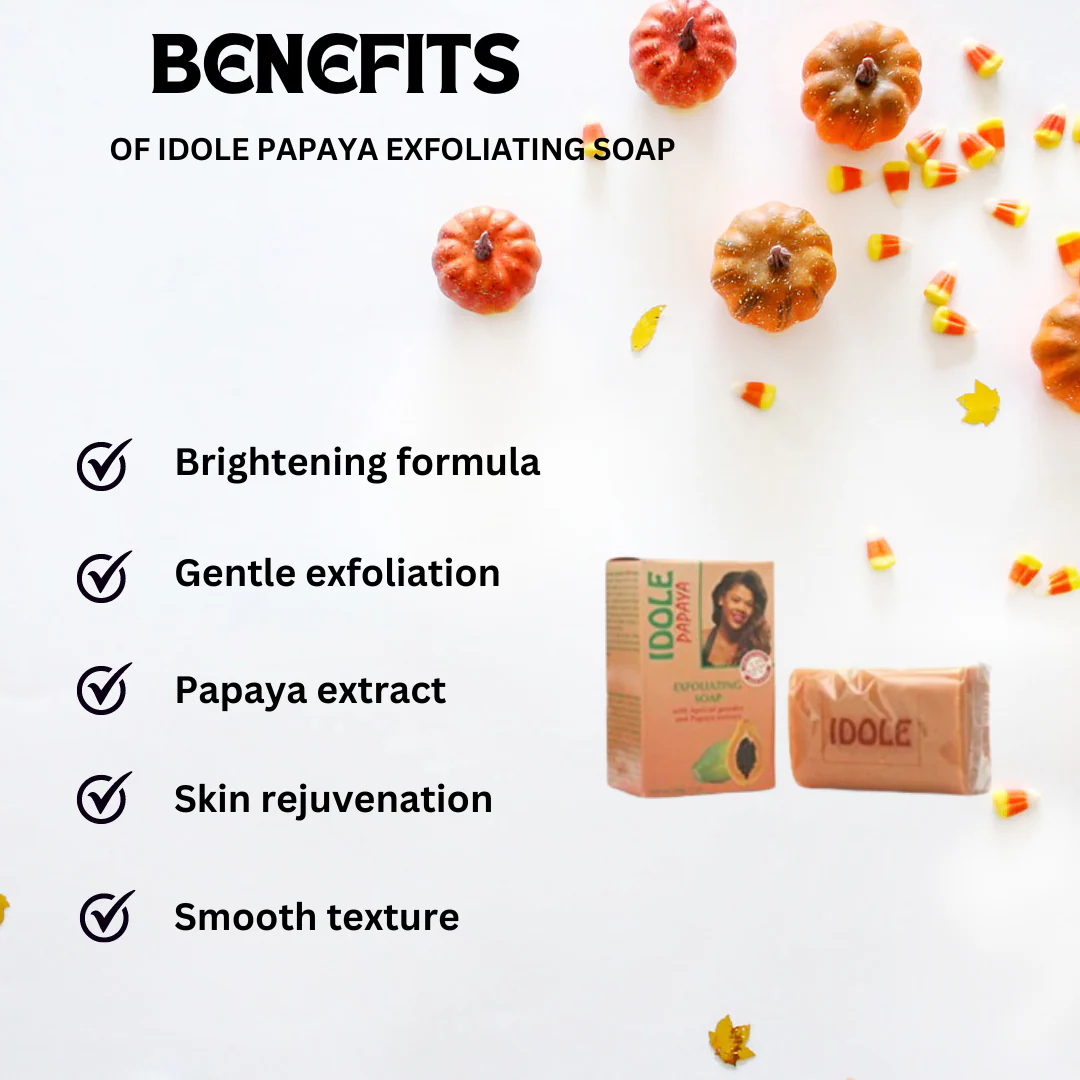 Idole Papaya Exfoliating Soap 7 oz / 200ml - Image 2
