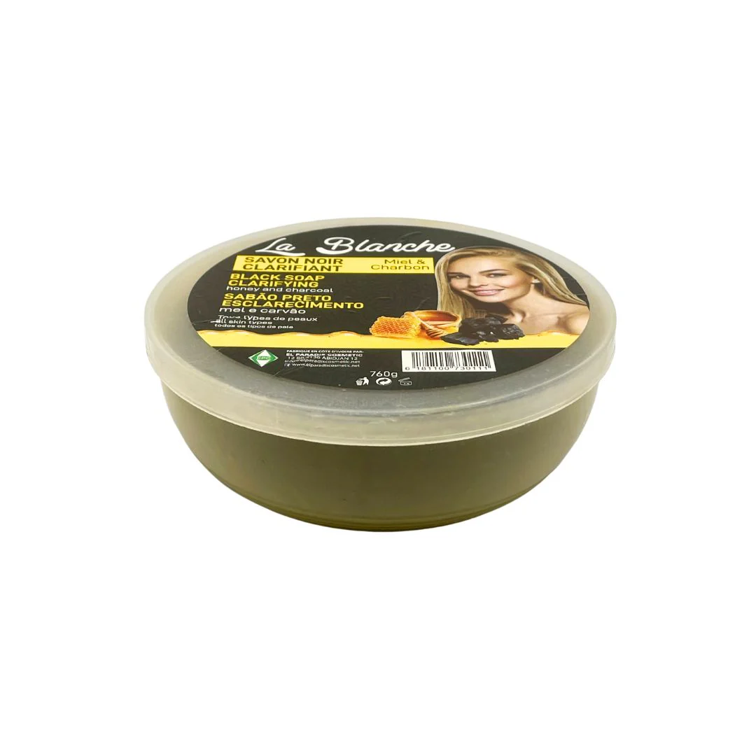 La Blanche Savon Noir Clarifiant miel & Charbon 760g - Image 2