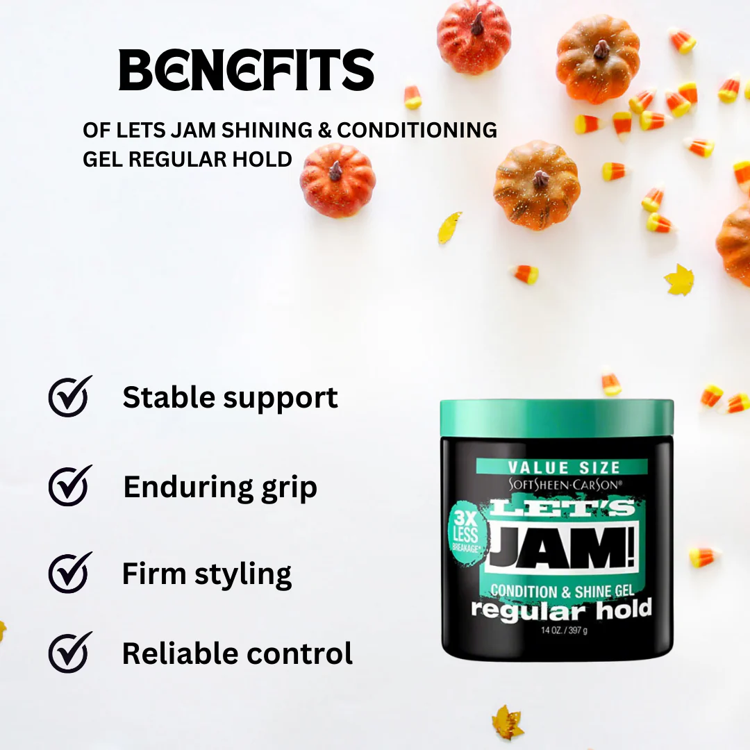 Lets Jam Shining & Conditioning Gel Regular Hold - 14oz jar - Image 2
