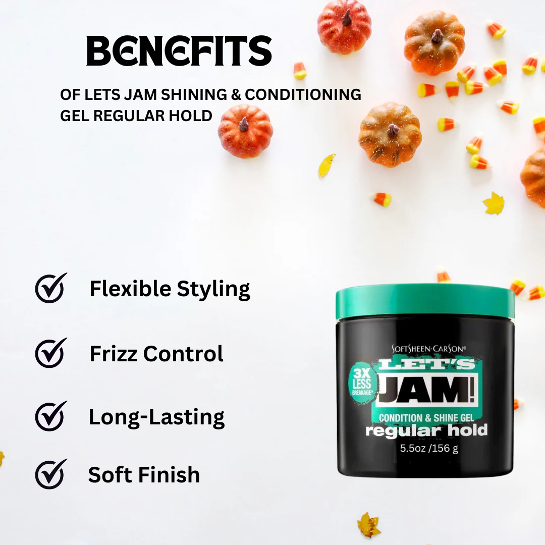 Lets Jam Shining & Conditioning Gel Regular Hold 5.5 oz jar - Image 2