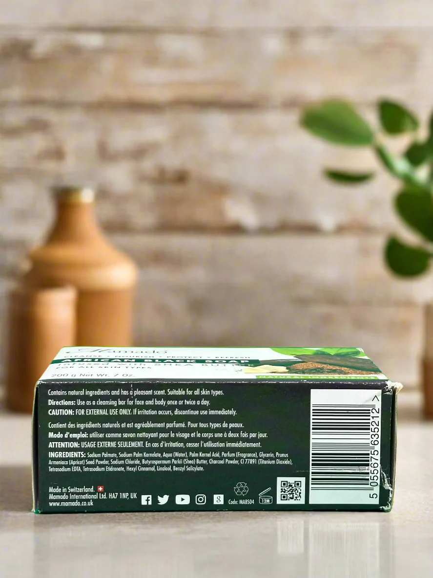 Mamado African Black Soap Infused with Shea Butter 200g - Image 4