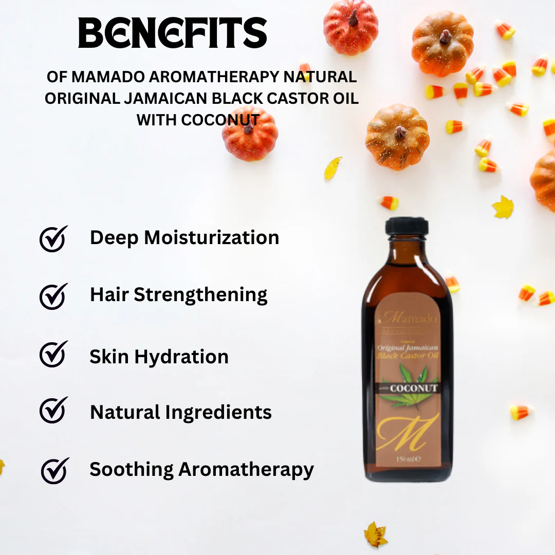 Mamado Aromatherapy Jamaican Black Castor Oil With Coconut 150ml - Image 2