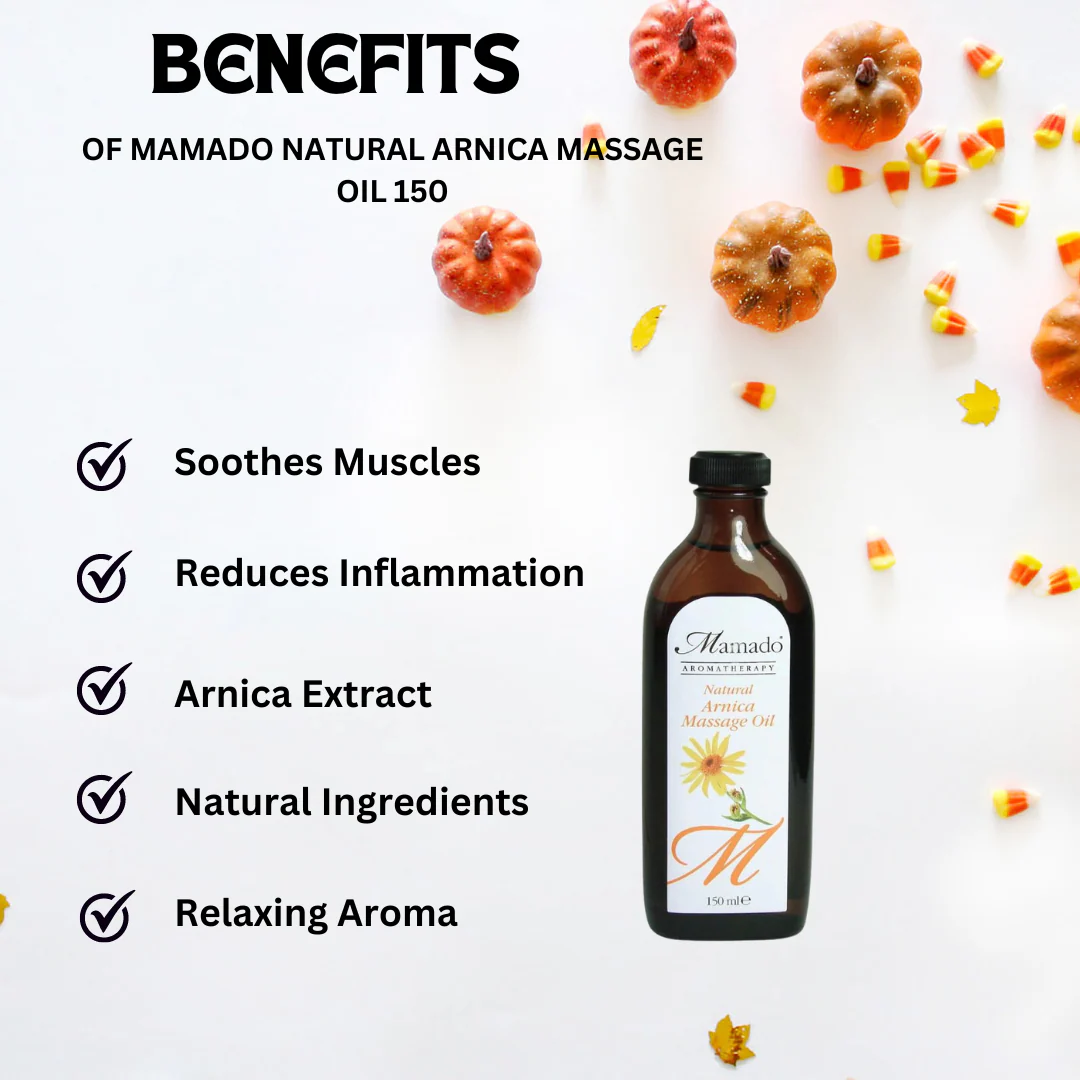 Mamado Natural Arnica Massage Oil 150ml - Image 2