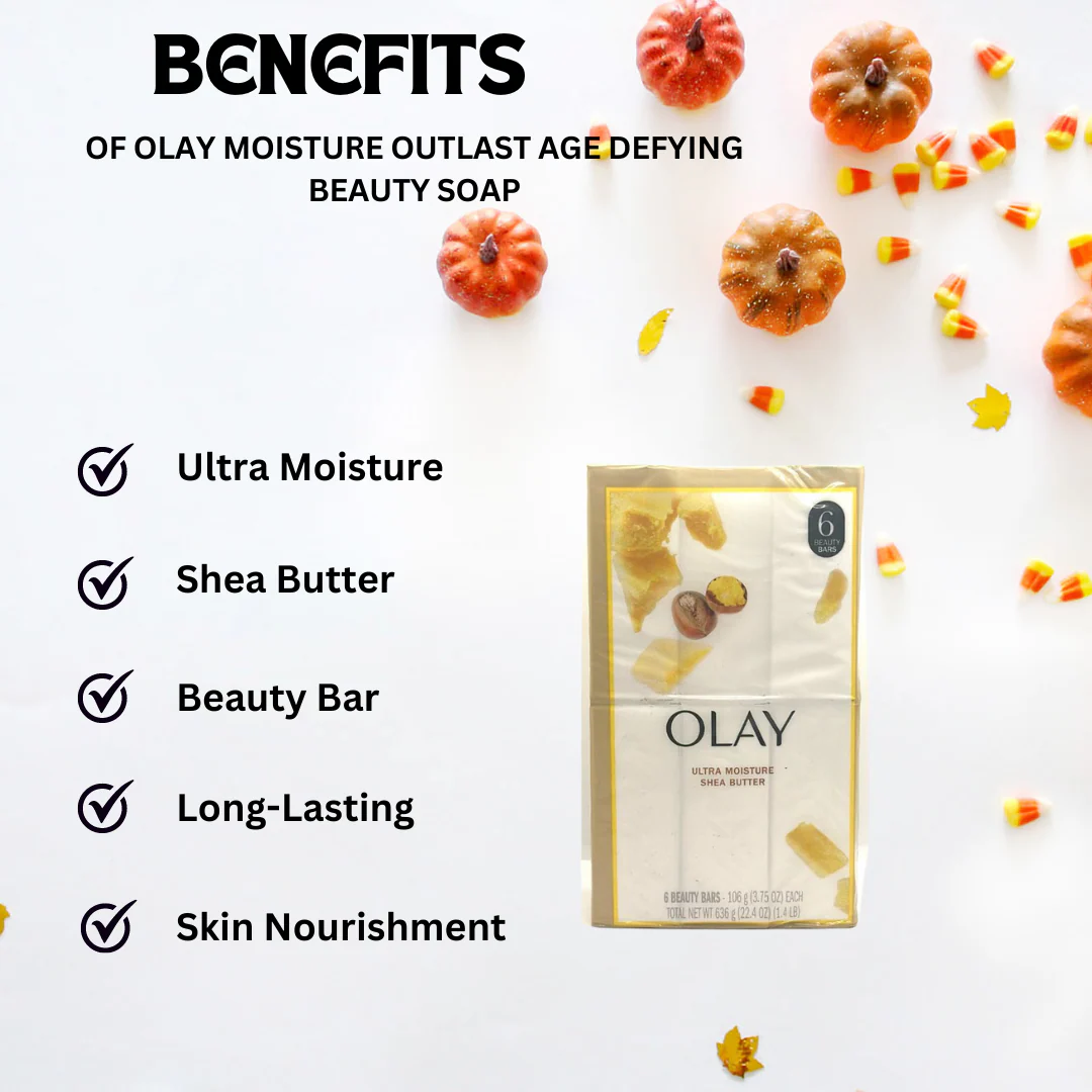 Olay Ultra Moisture Shea Butter Soap 6 Bar 22.4oz - Image 3