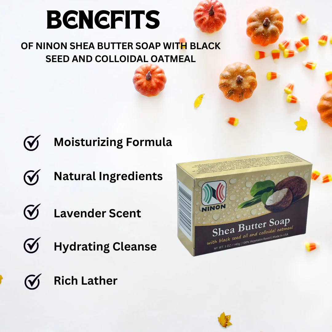 Ninon Shea Butter Soap with black seed oil and colloidal oatmeal 5oz - Image 5