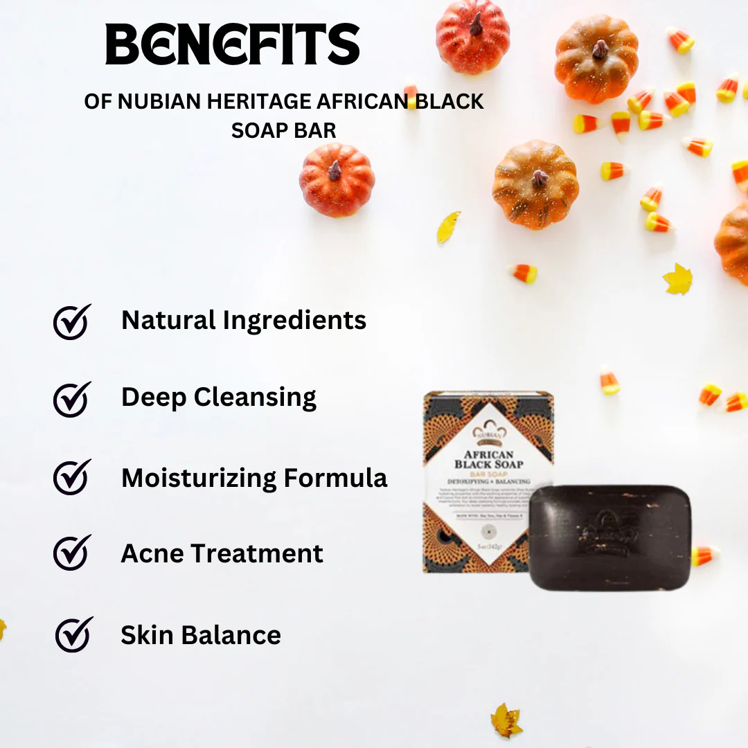 Nubian Heritage African Black Soap Bar 5 oz - Image 2