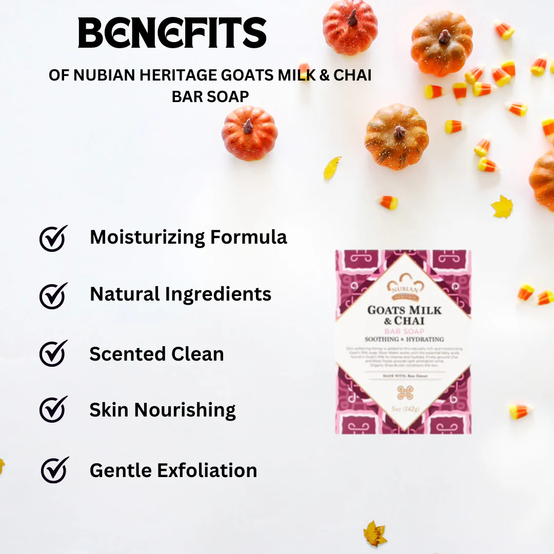 Nubian Heritage Goats Milk & Chai Bar Soap 5 oz - Image 2