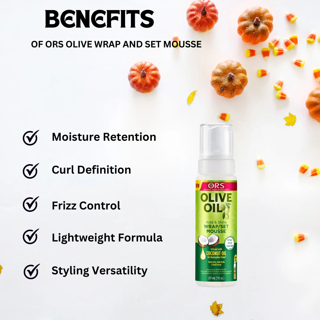 ORS Olive Oil Wrap and Set Mousse 7 oz - Image 3