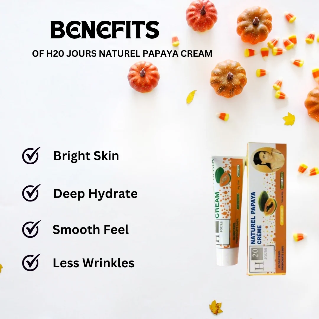 Pack Of 10 H20 Jours Naturel Papaya Cream 50g - Image 2