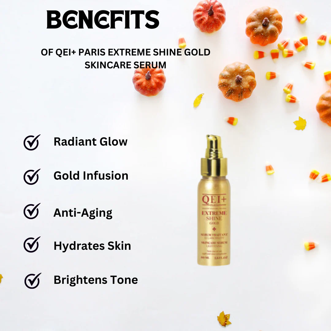QEI+ Paris Extreme Shine Gold Skincare Serum 2.8 oz - Image 2