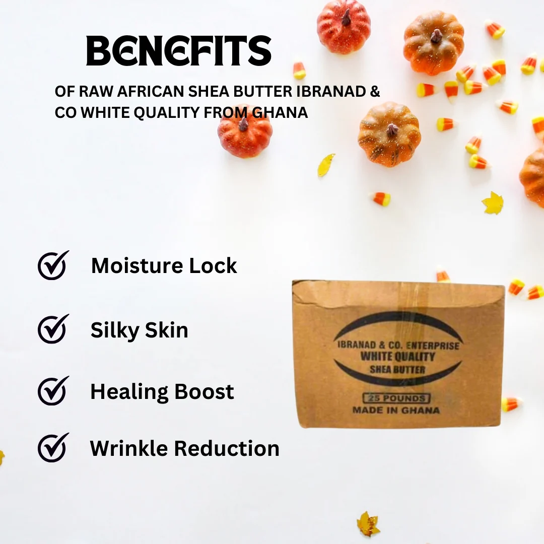 Raw African SHEA BUTTER Ibranad & Co White Quality From Ghana 24.5lbs - Image 3