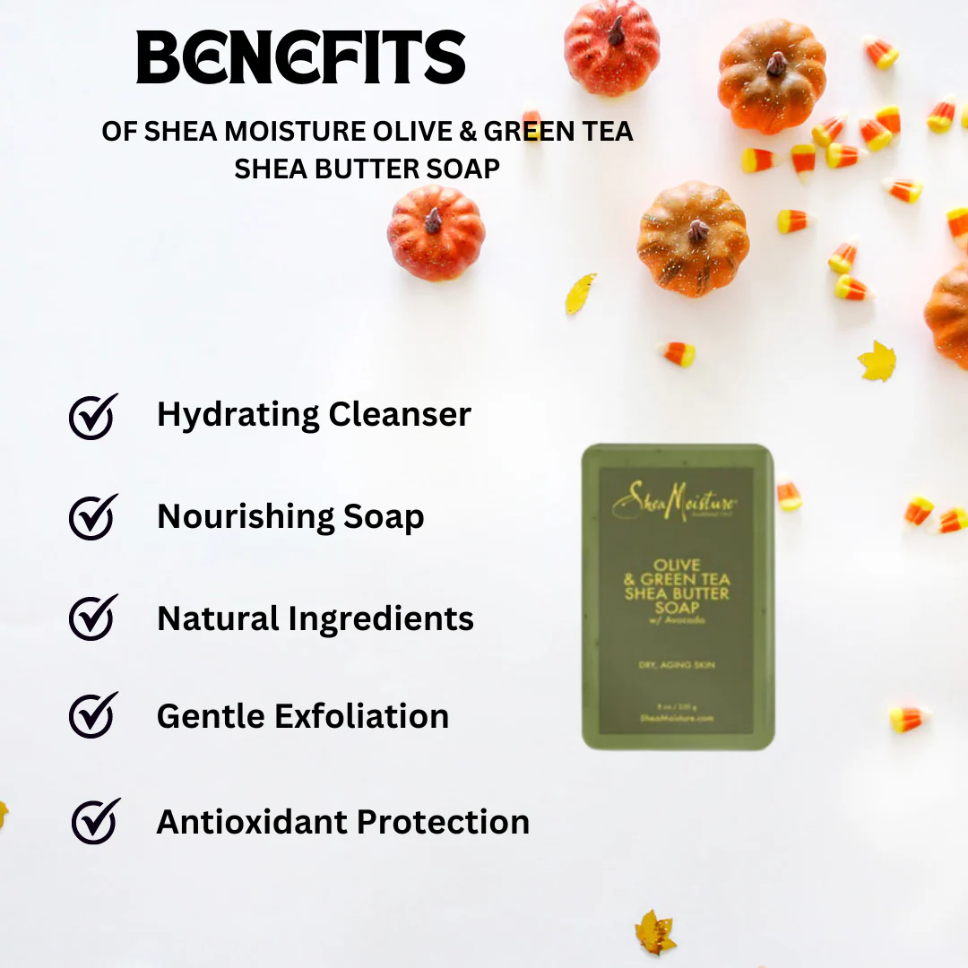 Shea Moisture Olive & Green Tea Shea Butter Soap - Image 2
