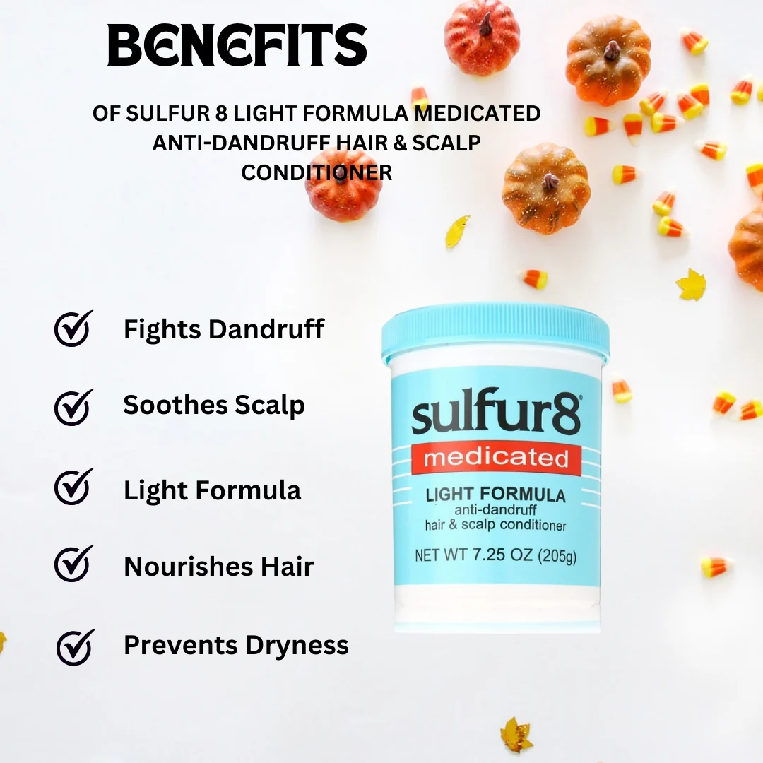 Sulfur 8 Light Formula Medicated Anti-Dandruff Hair & Scalp Conditioner 7.25oz - Image 3
