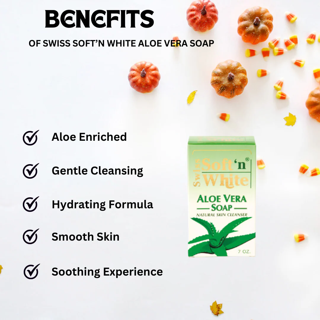 Swiss Soft’n White Aloe Vera Soap  7oz - Image 2