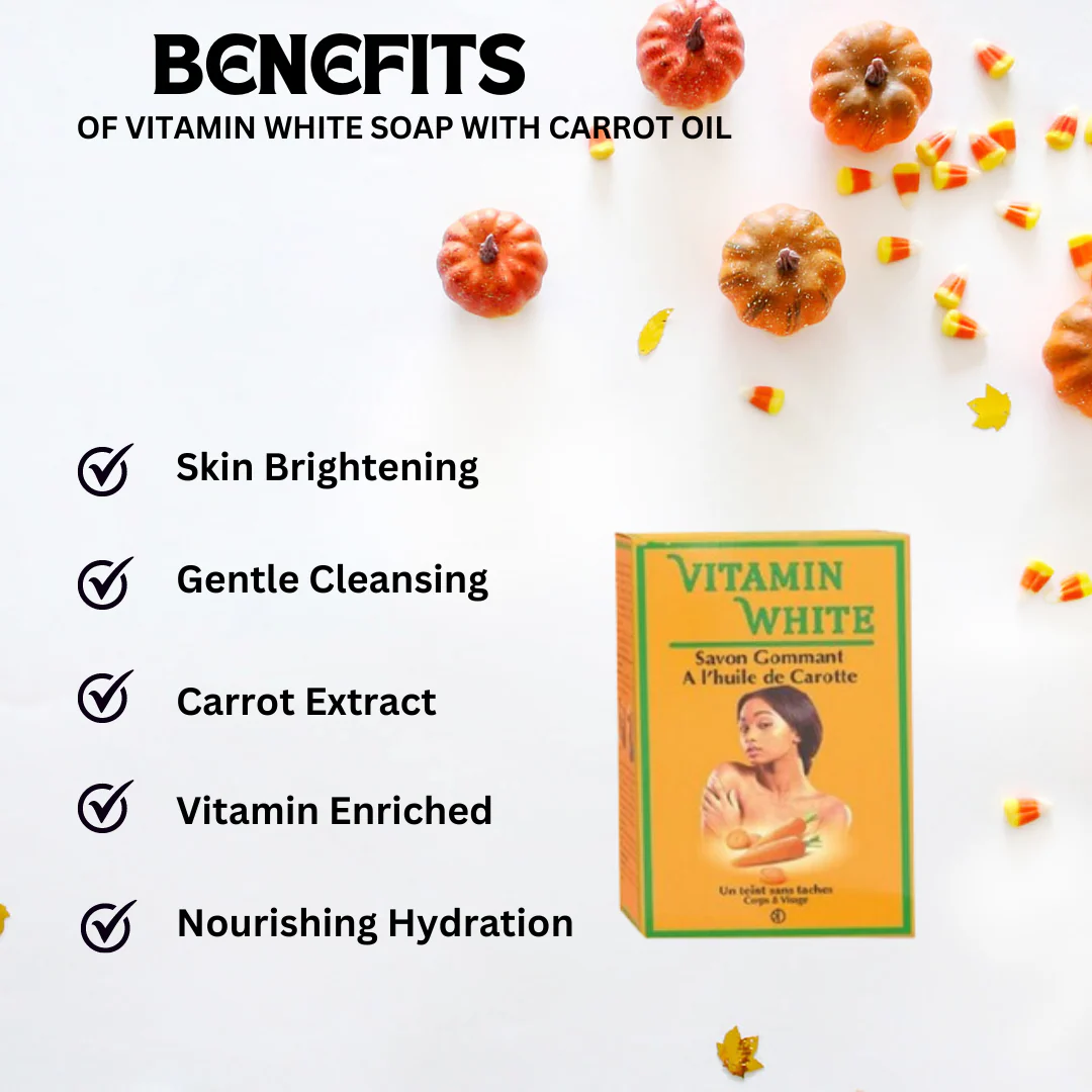 Vitamin White Soap With Carrot Oil 200g - Image 2