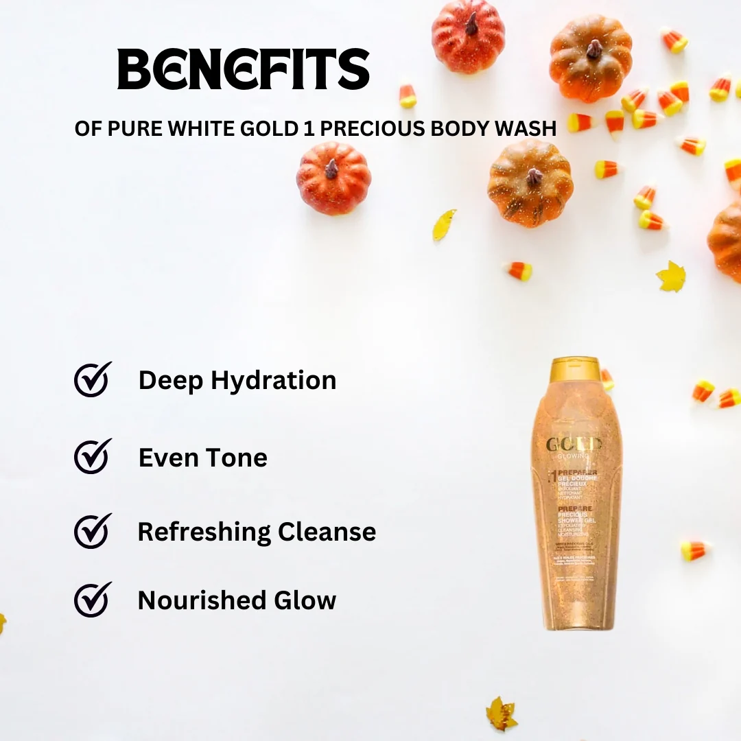 Pure White Gold 1 Precious Body Wash 1000 ml - Image 2