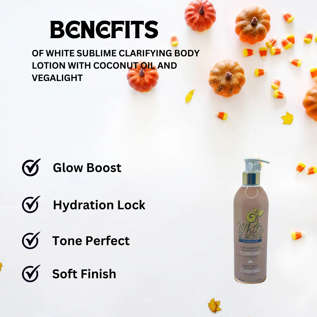 White Sublime Clarifying Body lotion With Coconut oil And Vegalight 500ml - Image 3